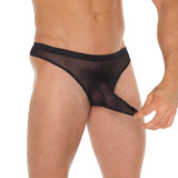 Mens Black GString With Penis Sleeve