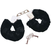 Bad Kitty Black Plush Handcuffs - Kinky Betty's - 