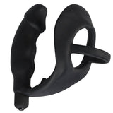 Black Velvets Cock Ring And Vibrating Anal Plug - Kinky Betty's - 