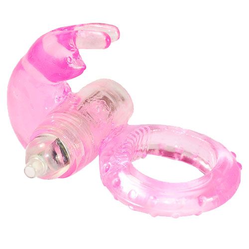 Pink Jelly Vibrating Rabbit Cock Ring - Kinky Betty's - 