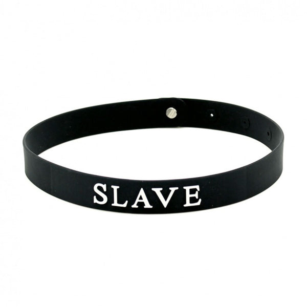 Black Silicone Slave Collar - Kinky Betty's - 