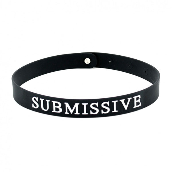 Black Silicone Submissive Collar - Kinky Betty's - 