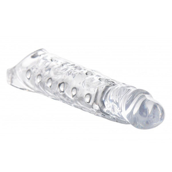 Size Matters 3 Inch Clear Penis Extender Sleeve - Kinky Betty's - 
