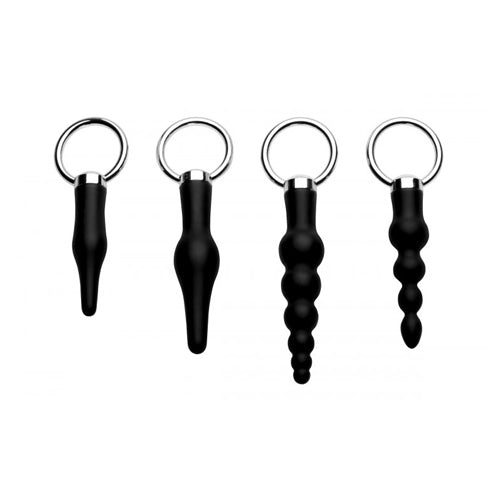 Master Series 4 Piece Silicone Anal Ringed Rimmer Set - Kinky Betty's - 