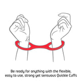 Quickie Cuffs Large Red Ankle Or Wrist Cuffs - Kinky Betty's - 