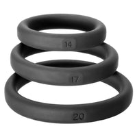 Perfect Fit XactFit Cockring - set of three in sizes 14, 17, 20