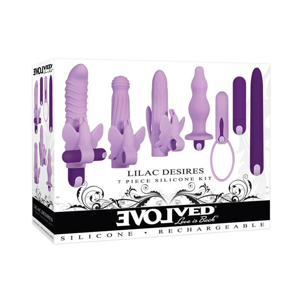 Lilac Desires Silicone Rechargeable Butterfly Kit - Kinky Betty's - 