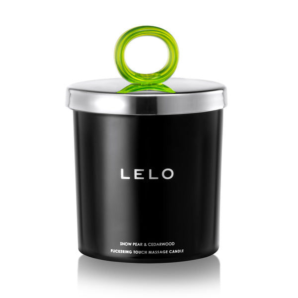 Lelo Snow Pear And Cedarwood Flickering Touch Massage Candle - Kinky Betty's - 