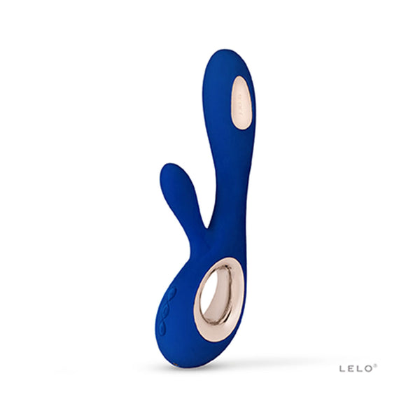 Lelo Soraya Wave Midnight Blue Dual Rechargeable Vibrator - Kinky Betty's - 