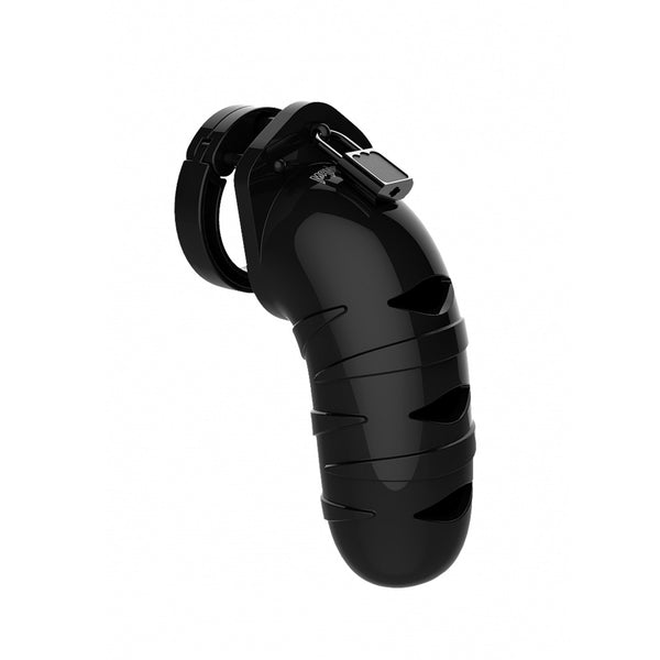 Man Cage 05 Male 5.5 Inch Black Chastity Cage - Kinky Betty's - 