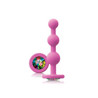 Glams Pink Ripple Anal Plug Rainbow Gem - Kinky Betty's - 