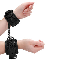Ouch Luxury Black Hand Cuffs - Kinky Betty's - 