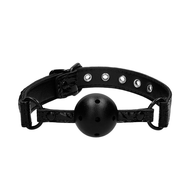 Ouch Breathable Luxury Black Ball Gag - Kinky Betty's - 