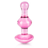 Icicles No.75 Pink Heart Glass Butt Plug - Kinky Betty's - 