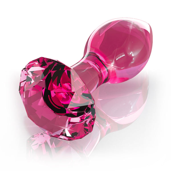 Icicles No.79 Pink Crystal Glass Butt Plug - Kinky Betty's - 