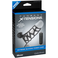 Fantasy Xtensions Silicone Extreme Power Vibrating Cock Cage - Kinky Betty's - 