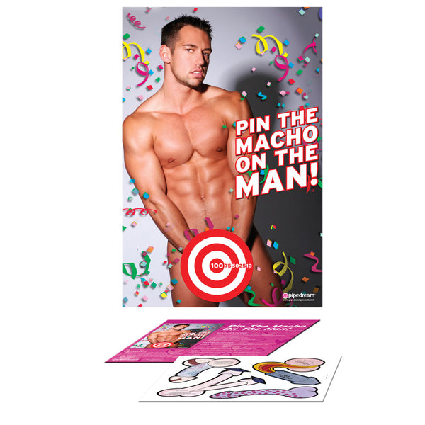 Bachelorette Party Favors Pin The Macho On The Man - Kinky Betty's - 