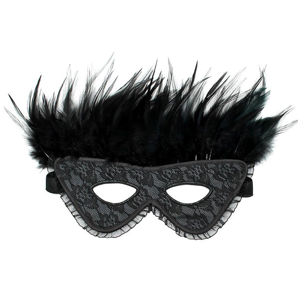Satin Look Feather Mask - Kinky Betty's - 