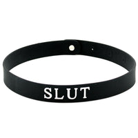Black Silicone Slut Collar - Kinky Betty's - 