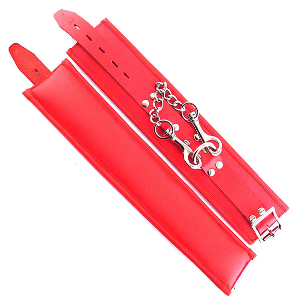 Rouge Garments Wrist Cuffs Padded Red - Kinky Betty's - 
