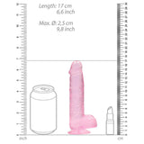 RealRock 6 Inch Pink Realistic Crystal Clear Dildo - Kinky Betty's - 
