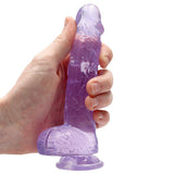 RealRock 6 Inch Purple Realistic Crystal Clear Dildo - Kinky Betty's - 