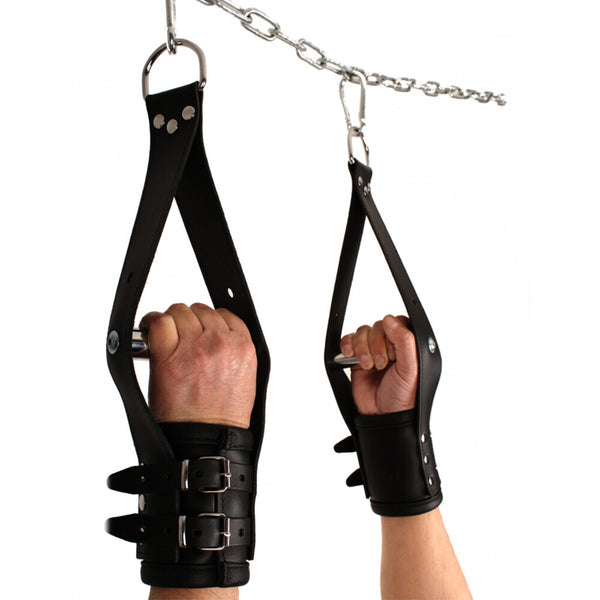 Deluxe Leather Suspension Handcuffs - Kinky Betty's - 