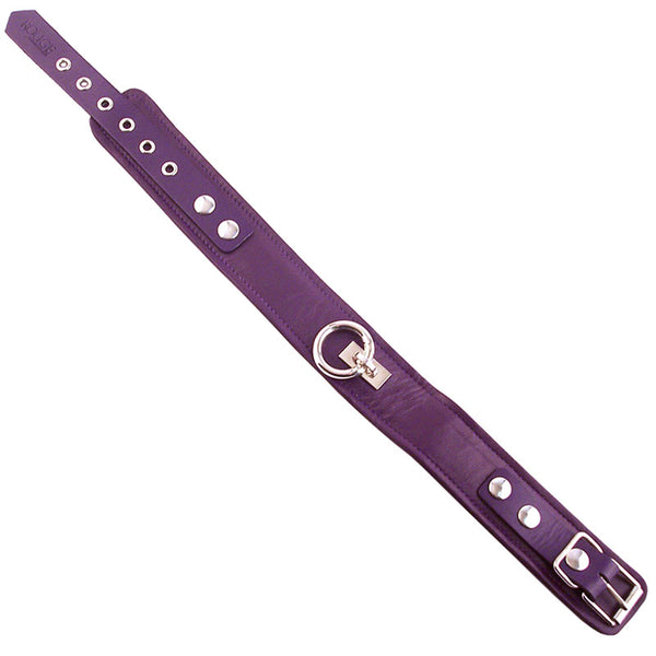 Rouge Garments Plain Purple Leather Collar - Kinky Betty's - 
