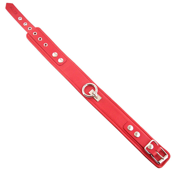 Rouge Garments Plain Red Leather Collar - Kinky Betty's - 