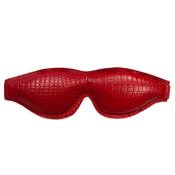 Rouge Garments Leather Croc Print Padded Blindfold - Kinky Betty's - 