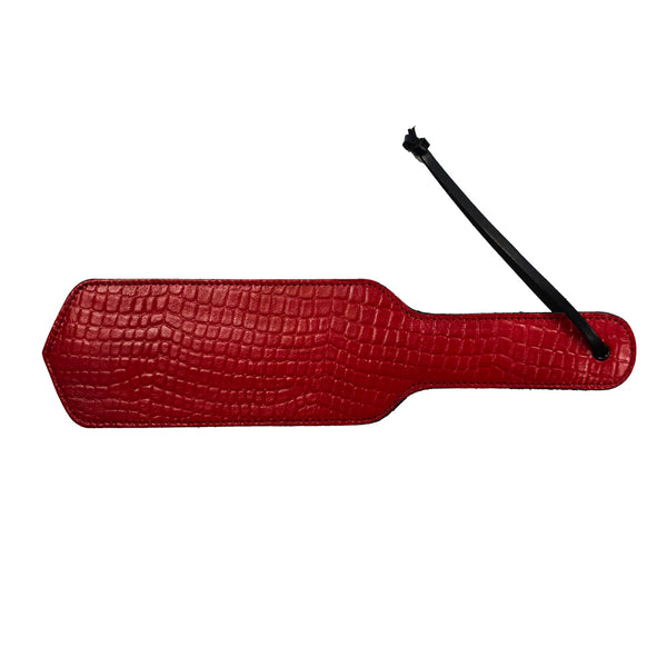 Rouge Garments Leather Croc Print Paddle - Kinky Betty's - 