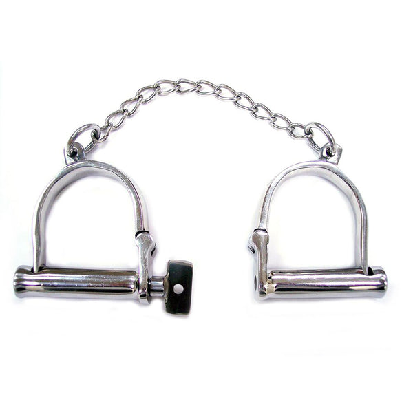 Rouge Stainless Steel Wrist Shackles - Kinky Betty's - 