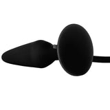 Black Booty Call Pumper Silicone Inflatable Medium Anal Plug - Kinky Betty's - 