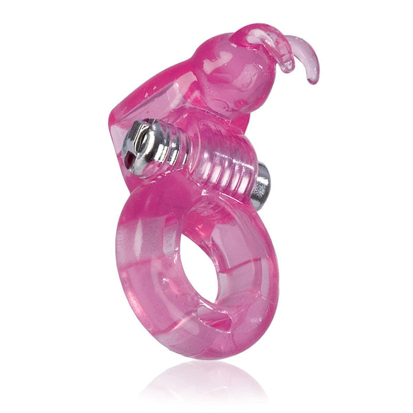 Basic Essentials Bunny Enhancer Cock Ring With Stimulator - Kinky Betty's - 