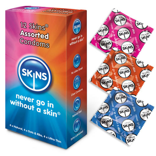 Skins Condoms Assorted 12 Pack - Kinky Betty's - 