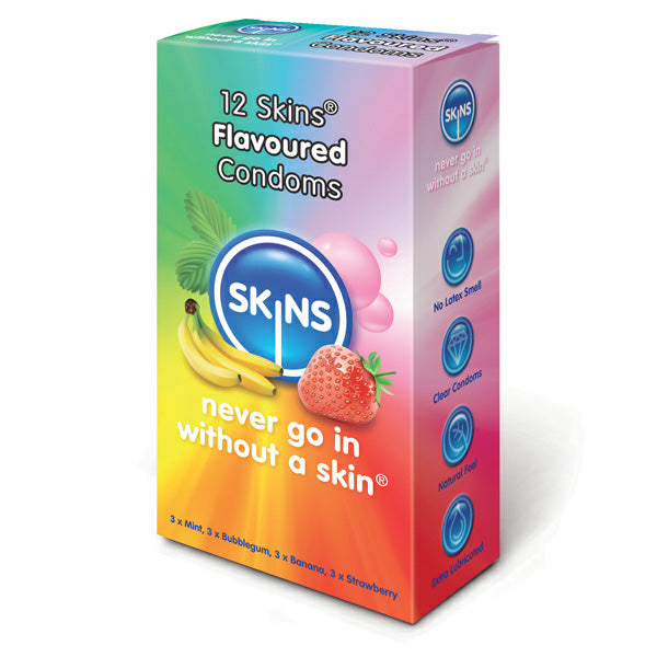 Skins Flavoured Condoms 12 Pack - Kinky Betty's - 