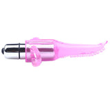 Clear Pink Vibrating Tongue Finger Vibrator - Kinky Betty's - 