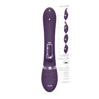Vive Etsu Interchangeable Rabbit Vibrator Purple