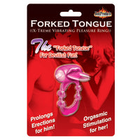 Forked Tongue Vibrating Silicone Cock Ring - Kinky Betty's - 