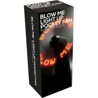 Blow Me Light Up Pocket Fan Black - Kinky Betty's - 