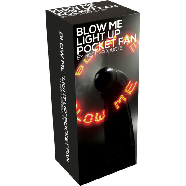 Blow Me Light Up Pocket Fan Black - Kinky Betty's - 