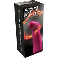 Blow Me Light Up Pocket Fan Pink - Kinky Betty's - 