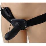 Deluxe Vibro Erection Assist Hollow Silicone Strap On - Kinky Betty's - 