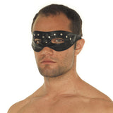 Leather Open Eye Mask With Rivets - Kinky Betty's - 