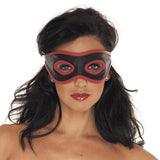 Red And Black Leather Mask - Kinky Betty's - 