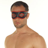 Red And Black Leather Mask - Kinky Betty's - 