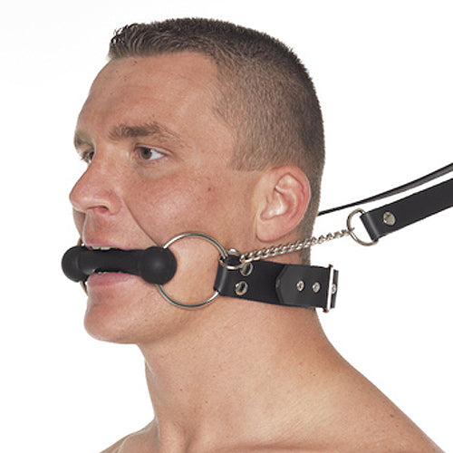 Leather Horse Bit Gag And Reins - Kinky Betty's - 