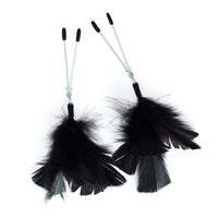 Black Feather Nipple Clamps - Kinky Betty's - 