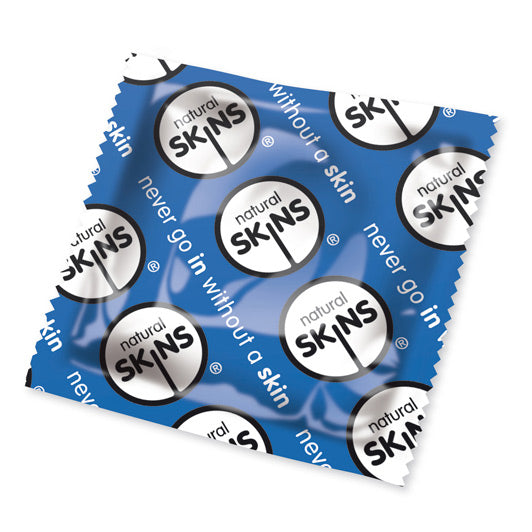 Skins Natural x50 Condoms (Blue) - Kinky Betty's - 